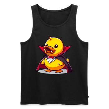 Vampire Duck, Yellow Rubber Duck & Rubber Duck - Men's Premium Organic Tank Top - black - Front - AI Model Male 178 light (178cm)