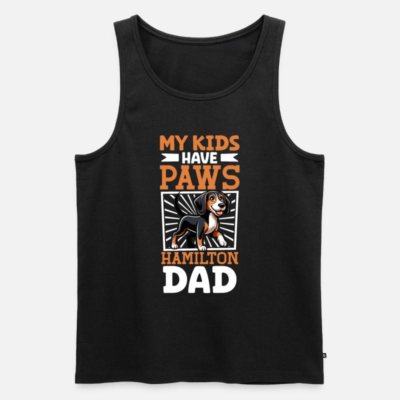 Hamiltonstövare Papa - Männer Premium Bio Tank Top - Schwarz