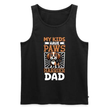 Harrier Papa - Männer Premium Bio Tank Top - Schwarz - Vorne - AI Model Male 178 light (178cm)