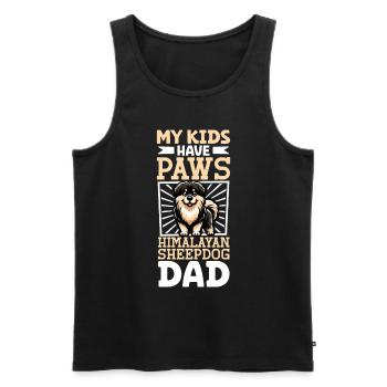 Himalaya Schäferhund Papa - Männer Premium Bio Tank Top - Schwarz - Vorne - AI Model Male 178 light (178cm)