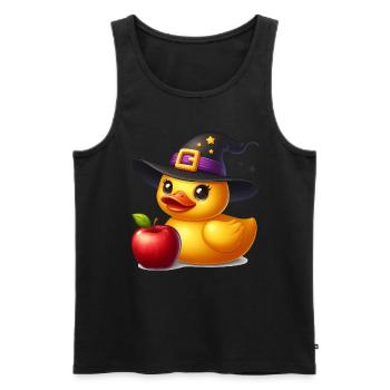 Witch Duck, Yellow Rubber Duck & Rubber Duck - Men's Premium Organic Tank Top - black - Front - AI Model Male 178 light (178cm)