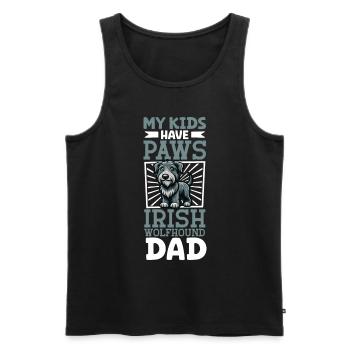 Papa lévrier irlandais - Débardeur bio Premium Homme - noir - Devant - Michal (187cm)