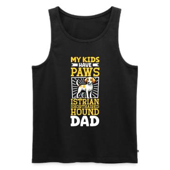 Kurzhaarige Istrianer Bracke Papa - Männer Premium Bio Tank Top - Schwarz - Vorne - AI Model Male 178 light (178cm)