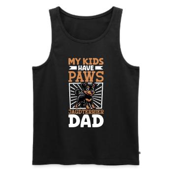 German Hunting Terrier Dad - Men's Premium Organic Tank Top - black - Front - AI Model Male 178 light (178cm)