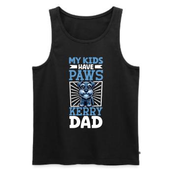 Kerry Blue Terrier Papa - Männer Premium Bio Tank Top - Schwarz - Vorne - AI Model Male 178 light (178cm)