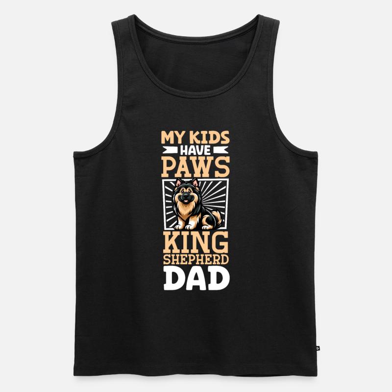 King Shepherd Papa - Männer Premium Bio Tank Top - Schwarz