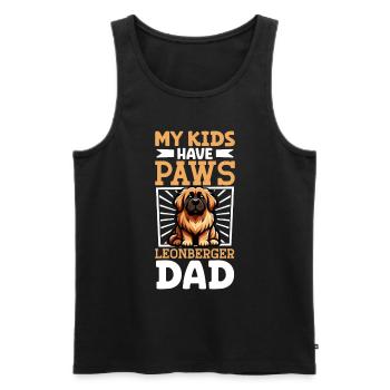 Leonberger Papa - Männer Premium Bio Tank Top - Schwarz - Vorne - Michal (187cm)