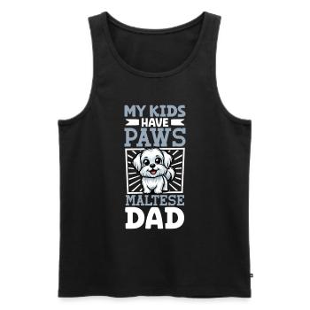 Malteser Papa - Männer Premium Bio Tank Top - Schwarz - Vorne - Michal (187cm)