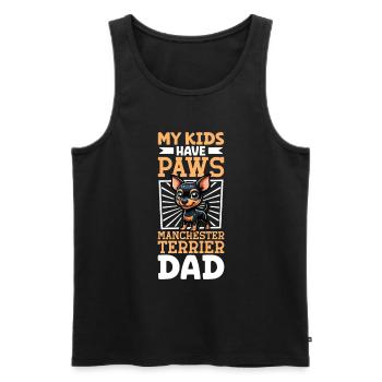 Manchester Terrier Dad - Men's Premium Organic Tank Top - black - Front - AI Model Male 178 light (178cm)