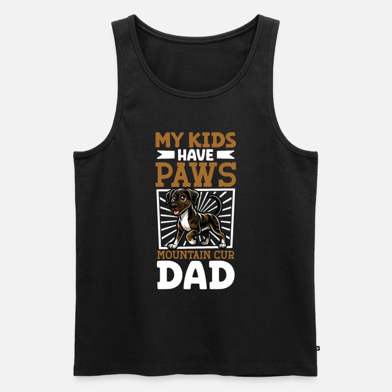 Mountain Cur Papa - Männer Premium Bio Tank Top - Schwarz
