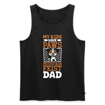 Mountain Feist Papa - Männer Premium Bio Tank Top - Schwarz - Vorne - Michal (187cm)