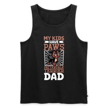 Patterdale Terrier Dad - Men's Premium Organic Tank Top - black - Front - Michal (187cm)