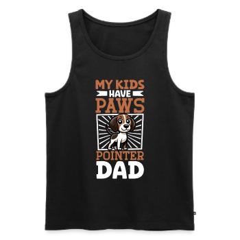 English Pointer Papa - Men's Premium Organic Tank Top - black - Front - AI Model Male 178 light (178cm)