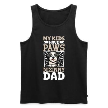 Polski Owczarek Nizinny Papa - Männer Premium Bio Tank Top - Schwarz - Vorne - AI Model Male 178 light (178cm)