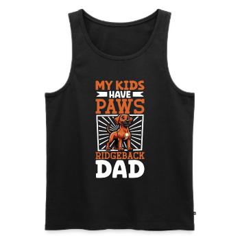 Rhodesian Ridgeback Papa - Männer Premium Bio Tank Top - Schwarz - Vorne - Michal (187cm)