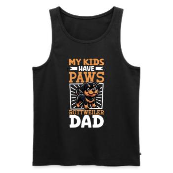 Rottweiler Papa - Männer Premium Bio Tank Top - Schwarz - Vorne - Michal (187cm)