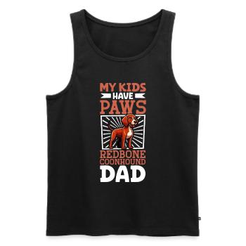 Redbone Coonhound Dad - Men's Premium Organic Tank Top - black - Front - AI Model Male 178 light (178cm)
