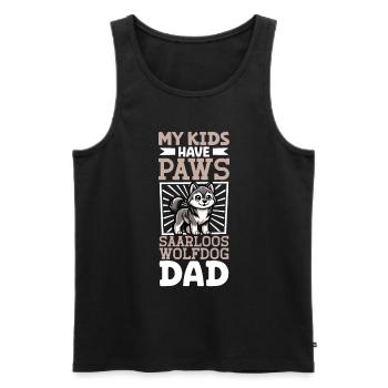 Saarlooswolfhund Papa - Männer Premium Bio Tank Top - Schwarz - Vorne - AI Model Male 178 light (178cm)
