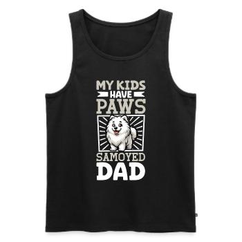 Papa Samoyède - Débardeur bio Premium Homme - noir - Devant - Michal (187cm)