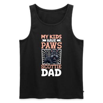 Scottish Terrier Dad - Men's Premium Organic Tank Top - black - Front - Michal (187cm)