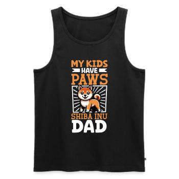 Shiba Inu Papa - Männer Premium Bio Tank Top - Schwarz - Vorne - Michal (187cm)