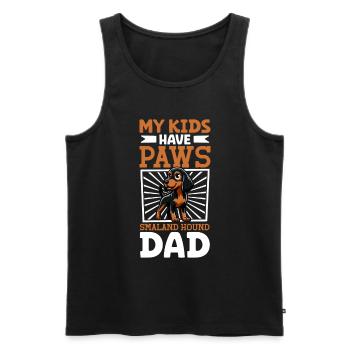 Smålandsstövare Papa - Männer Premium Bio Tank Top - Schwarz - Vorne - AI Model Male 178 light (178cm)