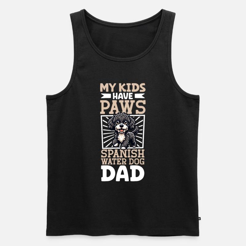 Spanischer Wasserhund Papa - Männer Premium Bio Tank Top - Schwarz