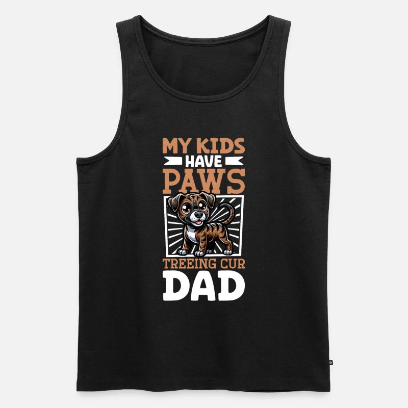 Treeing Cur Papa - Männer Premium Bio Tank Top - Schwarz