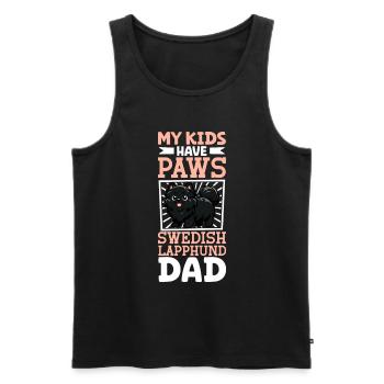 Papa Lapon suédois - Débardeur bio Premium Homme - noir - Devant - Michal (187cm)