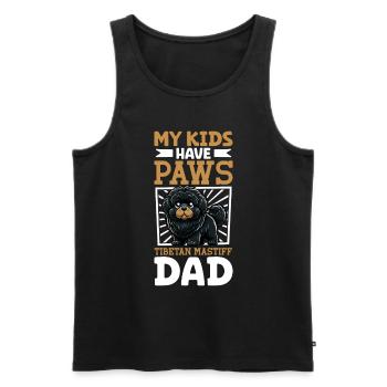 Tibetdogge Papa - Männer Premium Bio Tank Top - Schwarz - Vorne - AI Model Male 178 light (178cm)