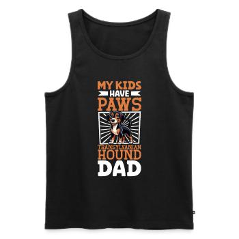 Erdélyi Kopó Papa - Men's Premium Organic Tank Top - black - Front - Michal (187cm)