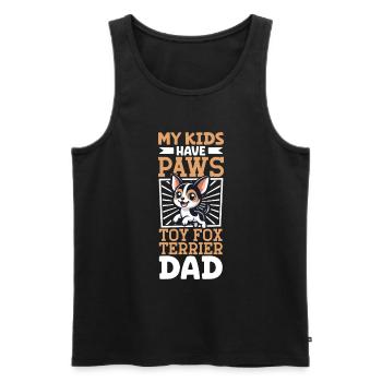American Toy Terrier Papa - Männer Premium Bio Tank Top - Schwarz - Vorne - Michal (187cm)