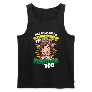 Mädchen Brazilianische Herkunft Brasilien - Männer Premium Bio Tank Top - Schwarz - Vorne - Michal (187cm)