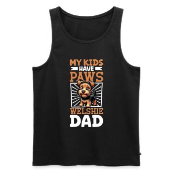 Welsh Terrier Dad - Men's Premium Organic Tank Top - black - Front - Michal (187cm)