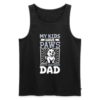 White Shepherd Dad - Men's Premium Organic Tank Top - black - Front - AI Model Male 178 light (178cm)
