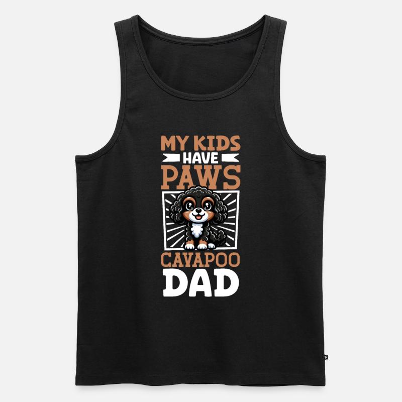Cavapoo Papa - Men's Premium Organic Tank Top - black