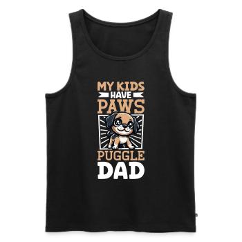 Puggle Dad - Men's Premium Organic Tank Top - black - Front - Michal (187cm)