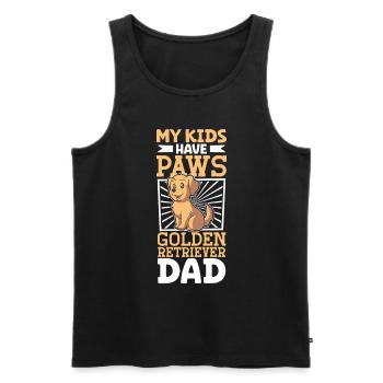 Golden Retriever Dad - Men's Premium Organic Tank Top - black - Front - Michal (187cm)