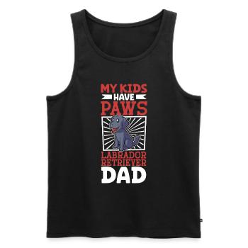 Labrador Retriever Dad - Men's Premium Organic Tank Top - black - Front - Michal (187cm)