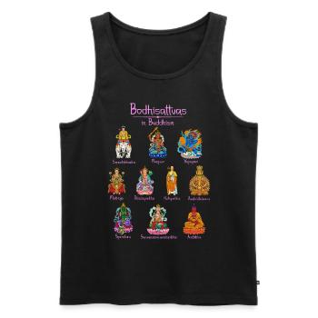 Bodhisattvas - Buddhismus - Männer Premium Bio Tank Top - Schwarz - Vorne - Michal (187cm)