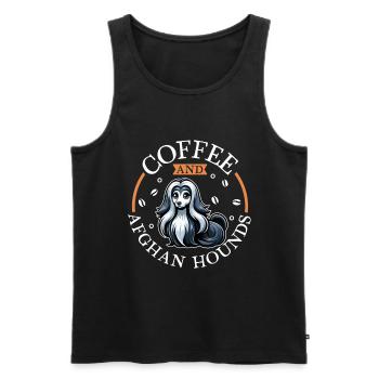 Coffee and coffee - Men's Premium Organic Tank Top - black - Front - Michal (187cm)