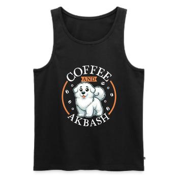 Kaffee und Akbas - Männer Premium Bio Tank Top - Schwarz - Vorne - AI Model Male 178 light (178cm)