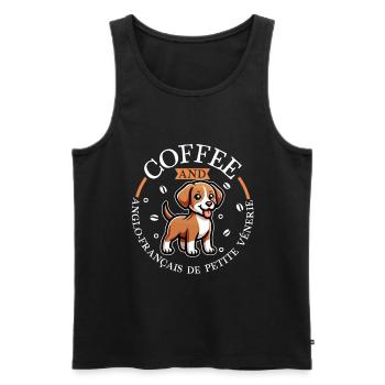 Kaffee und Anglo-Français de Petite Vénerie - Männer Premium Bio Tank Top - Schwarz - Vorne - AI Model Male 178 light (178cm)