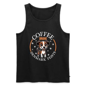 Kaffee und Denmark Feist - Männer Premium Bio Tank Top - Schwarz - Vorne - Michal (187cm)