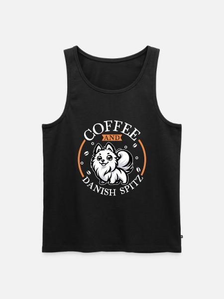 Coffee and Danish Spitz - Men's Premium Organic Tank Top - black