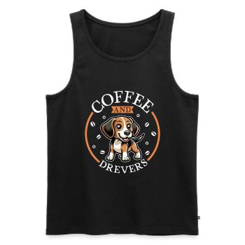 Kaffee und Drever - Männer Premium Bio Tank Top - Schwarz - Vorne - Michal (187cm)