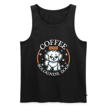 Café et bolognaise - Débardeur bio Premium Homme - noir - Devant - Michal (187cm)