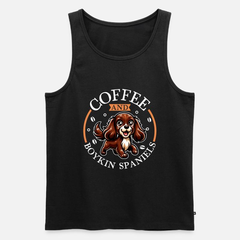 Kaffee und Boykin Spaniel - Männer Premium Bio Tank Top - Schwarz