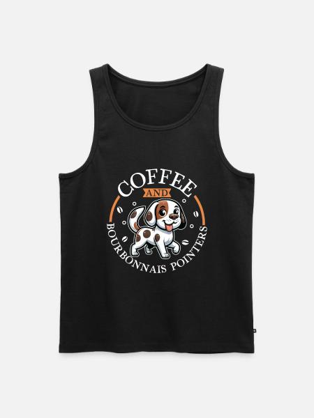 Coffee and Braque du Bourbonnais - Men's Premium Organic Tank Top - black