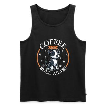 Kaffee und Bull Arab - Männer Premium Bio Tank Top - Schwarz - Vorne - AI Model Male 178 light (178cm)